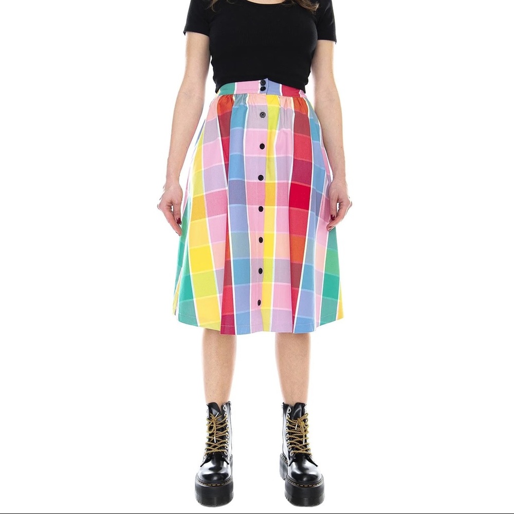 Lazy Oaf Golden Years Check Skirt